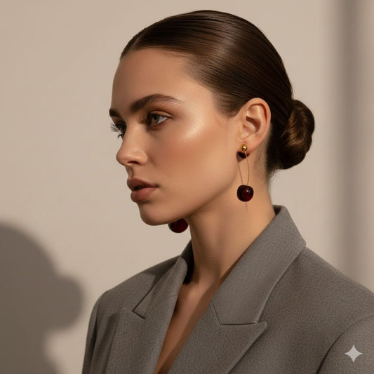 Cerise Élancée – Boucles d’oreilles