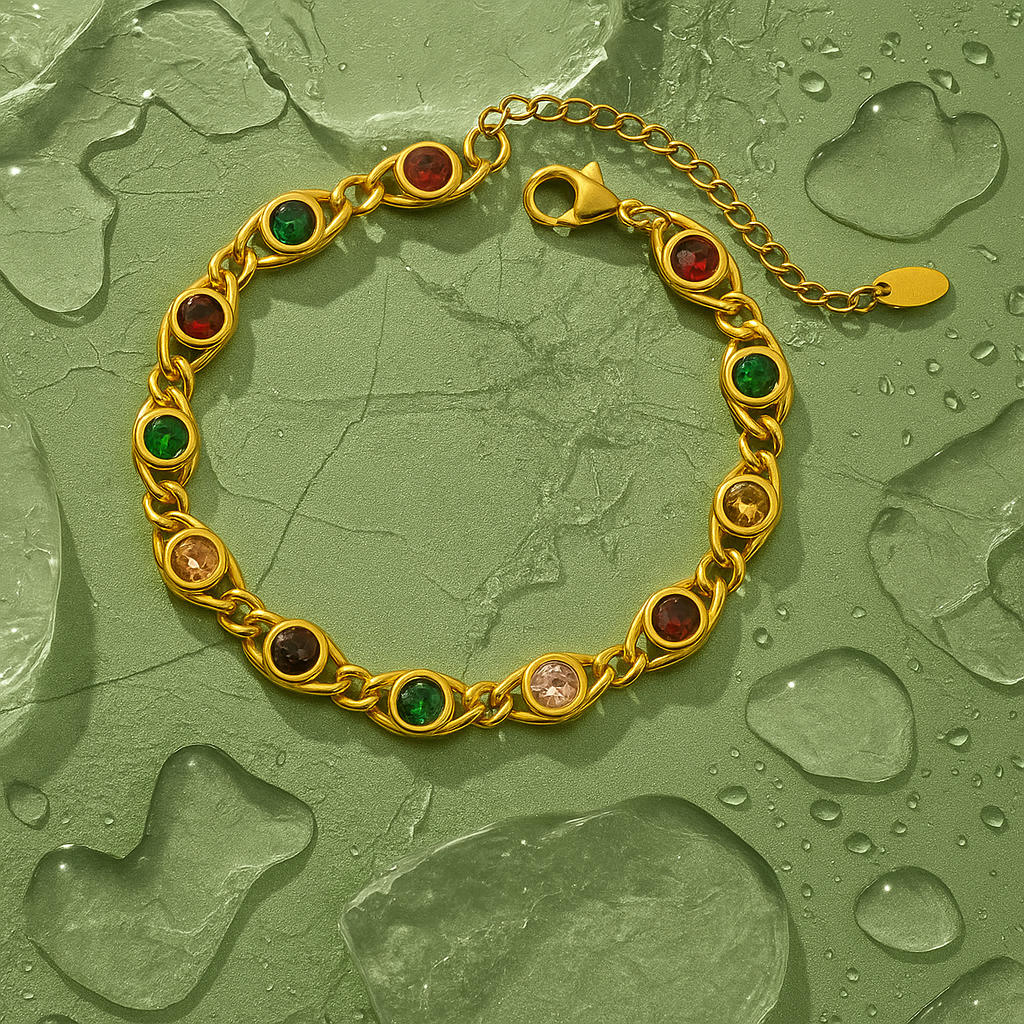 Solara - Bracelet avec zircon multicolor