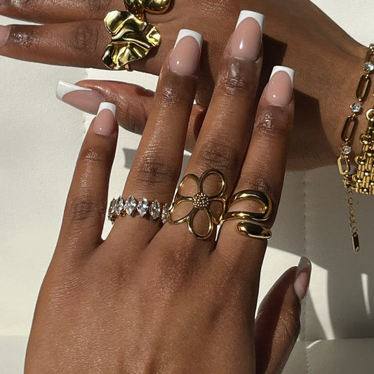 Éclat de cristaux vert - Bague