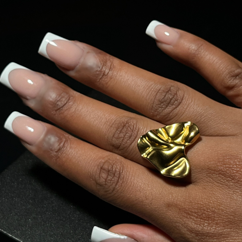 Cœur Silencieux – Bague minimaliste ajustable