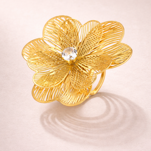 Golden Flower - Bague